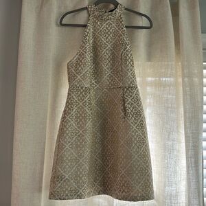 Aakaa gold mini dress